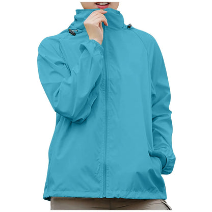 Men's and Women's Waterproof Hooded Lightweight Hiking Jacket