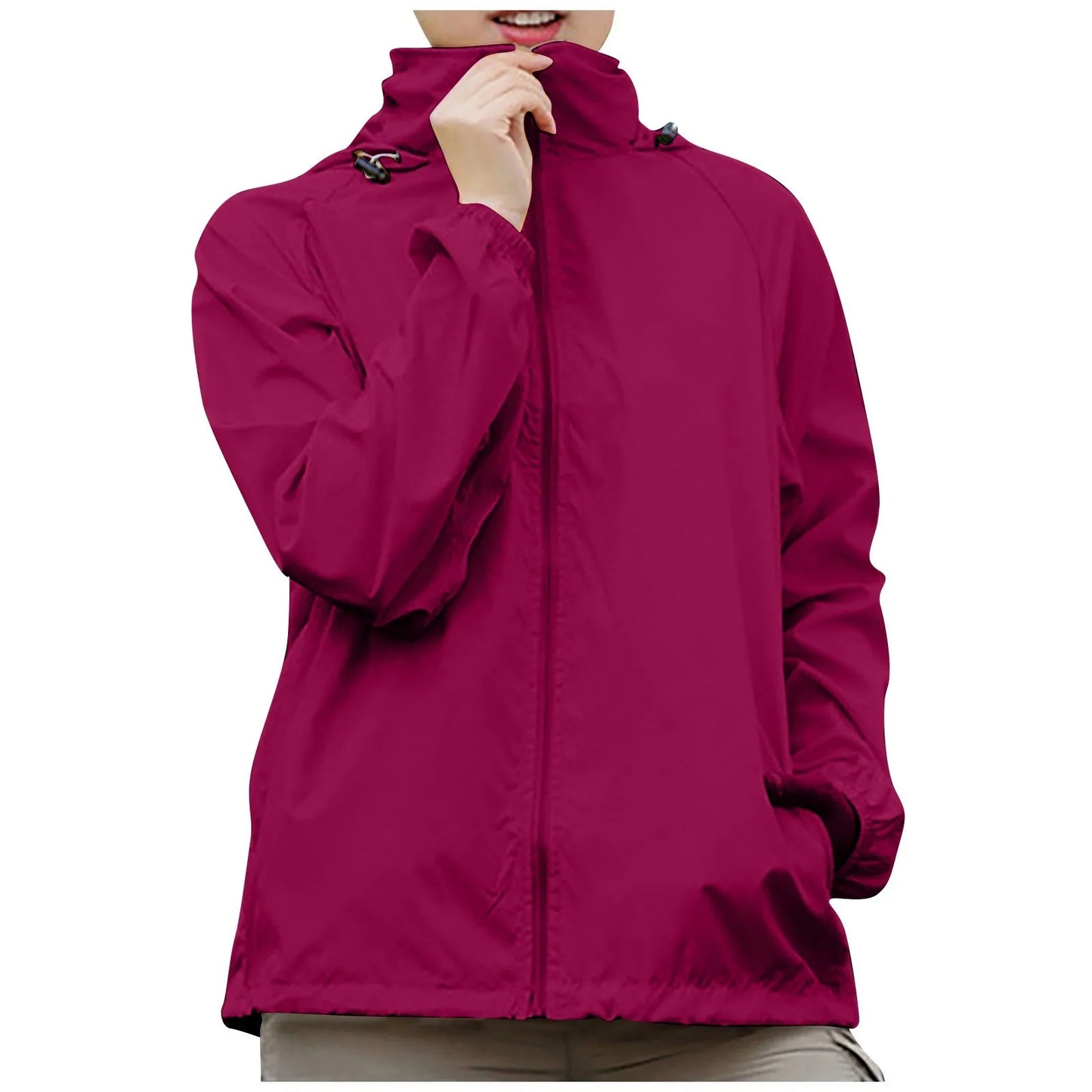 Men's and Women's Waterproof Hooded Lightweight Hiking Jacket