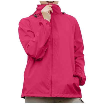 Men's and Women's Waterproof Hooded Lightweight Hiking Jacket