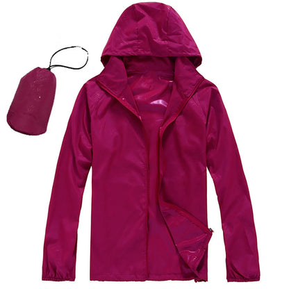 Men's and Women's Waterproof Hooded Lightweight Hiking Jacket