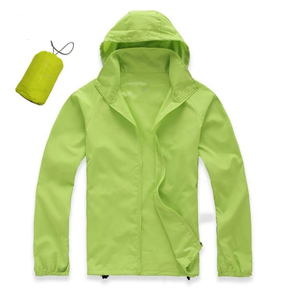 Men's and Women's Waterproof Hooded Lightweight Hiking Jacket