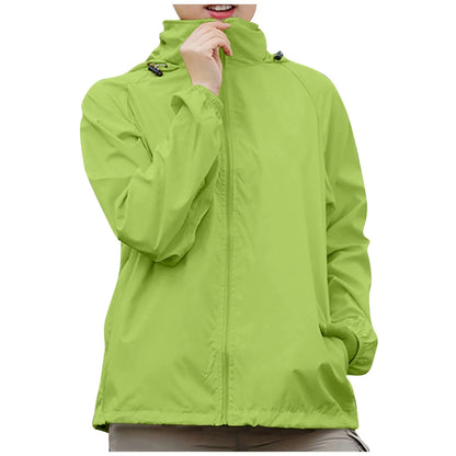 Men's and Women's Waterproof Hooded Lightweight Hiking Jacket