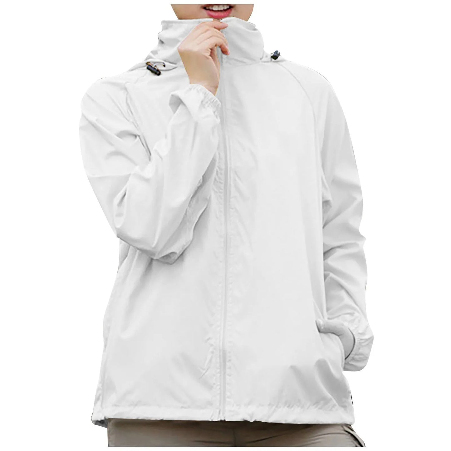 Men's and Women's Waterproof Hooded Lightweight Hiking Jacket