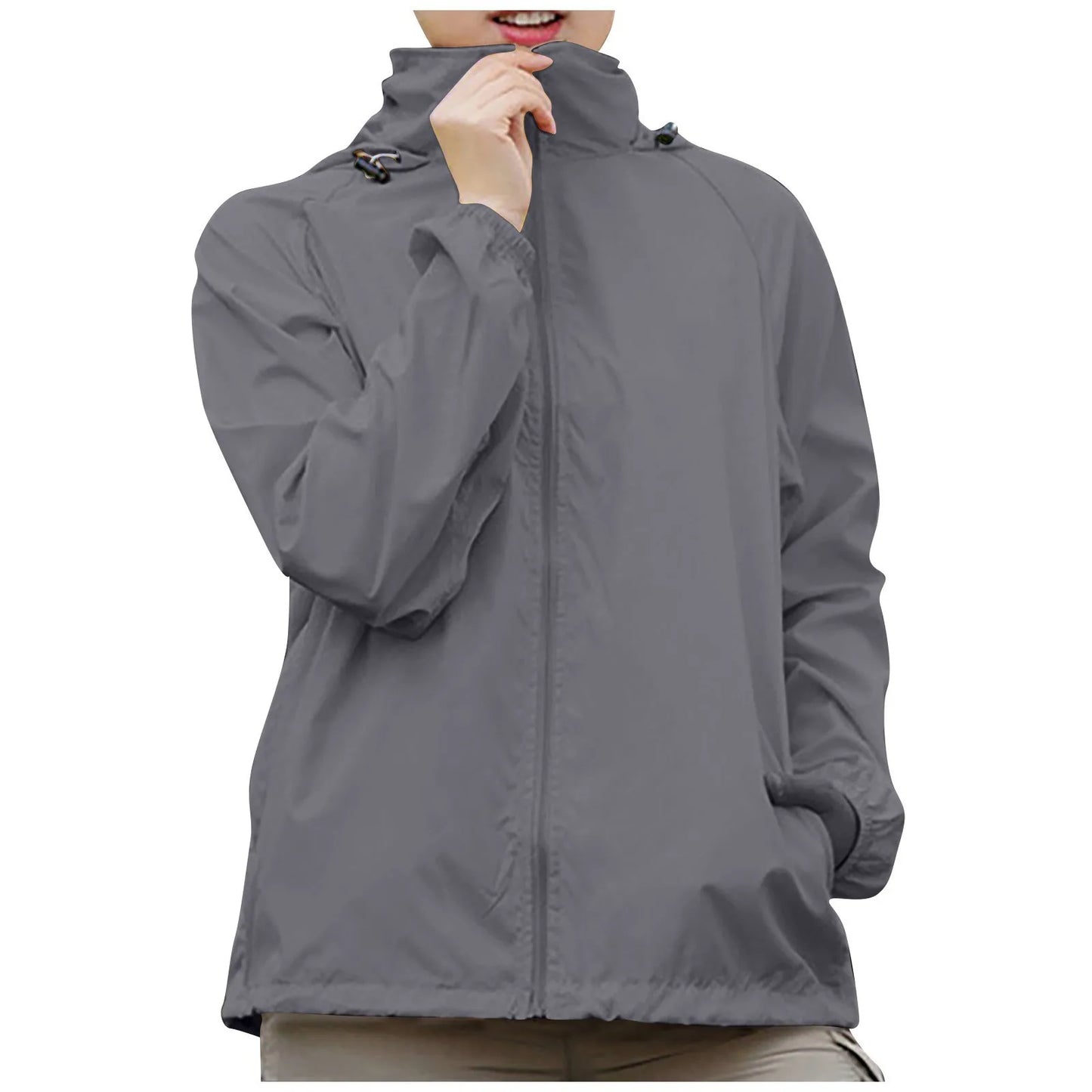 Men's and Women's Waterproof Hooded Lightweight Hiking Jacket