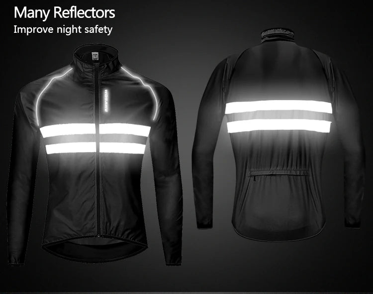 Unisex Water-Resistant Reflective Cycling Jacket FA24-OctW1