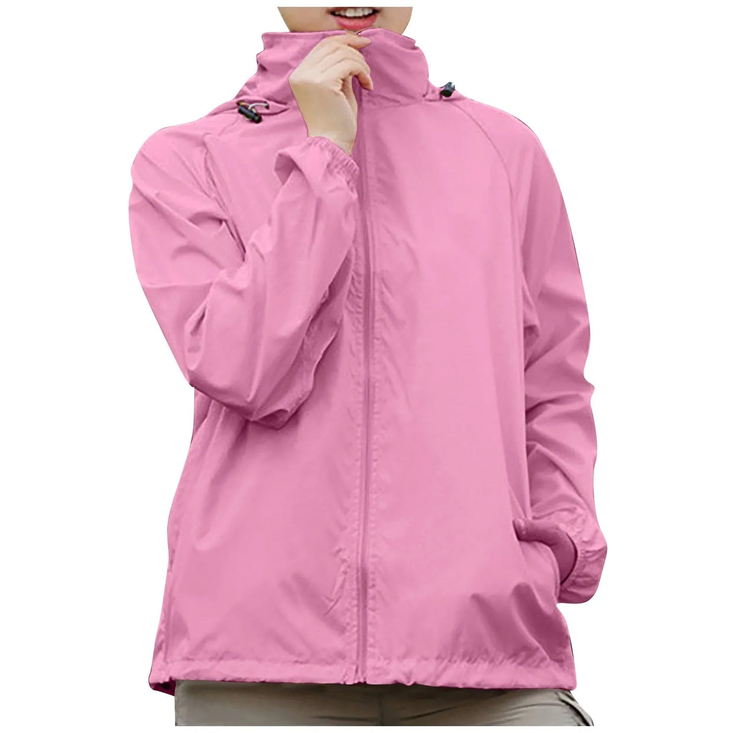 Men's and Women's Waterproof Hooded Lightweight Hiking Jacket