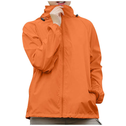 Men's and Women's Waterproof Hooded Lightweight Hiking Jacket