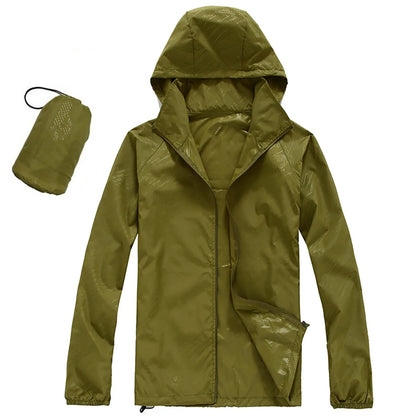 Men's and Women's Waterproof Hooded Lightweight Hiking Jacket